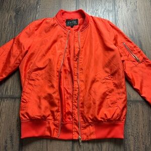 Men's Orange Bomber Jacket